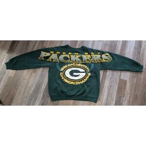 Vintage 1996 Green Bay Packers NFL Central Division Champs Sweatshirt Size L